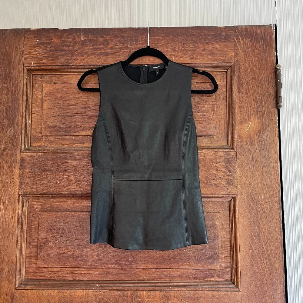 Theory Leather Sleeveless Top (LIKE NEW, UNWORN)